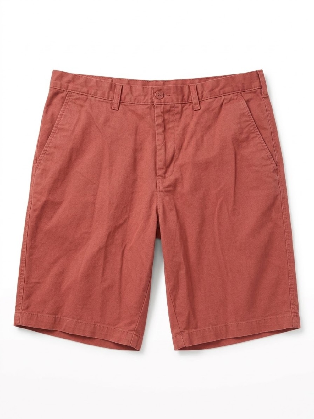 Eddie Bauer Men’s Rust Red Terracotta Cotton Chino Shorts Size 36